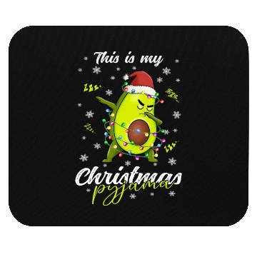Discover Winter Christmas Pyjama Avocado Mouse Pads