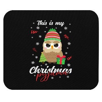 Discover Winter Christmas Pyjama Owl Mouse Pads