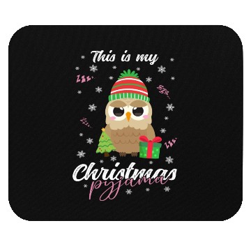 Discover Winter Christmas Pyjama Owl Mouse Pads