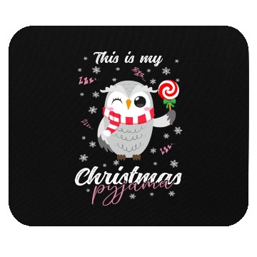 Discover Winter Christmas Pyjama Owl Mouse Pads