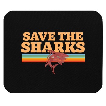 Discover Retro Vintage Shark Save The Sharks Awareness Mouse Pads