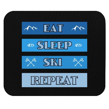 Discover Eat Sleep Ski Repeat Modern Mouse Pads