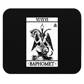 Discover Baphomet Tarot Card Satanic Occult Mouse Pads