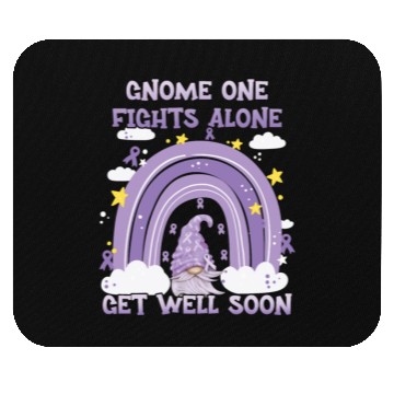 Discover Gnome One Fights Alone Lavender Cancer Mouse Pads