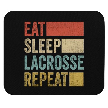 Discover Retro Eat Sleep Lacrosse Repeat Lacrosse Mouse Pads