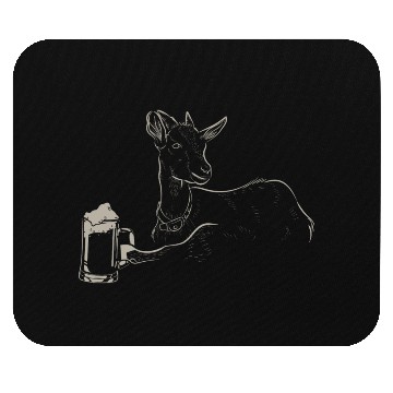 Discover Goat Beer Drinking Men Beer Lover Mouse Pads