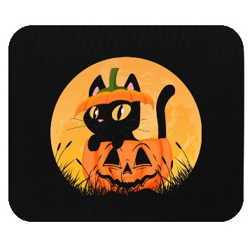 Discover Cute Halloween Pumpkin Cat Lover Mouse Pads