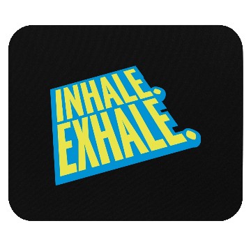 Discover inhale exhale yoga quote Mouse Pads