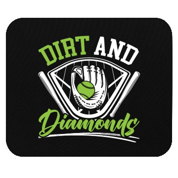 Discover Dirt And Diamonds Softball Player Pitcher Catcher Mouse Pads