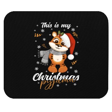 Discover Winter Christmas Pyjama Tiger Mouse Pads