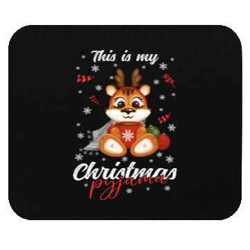 Discover Winter Christmas Pyjama Tiger Mouse Pads