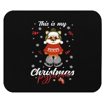 Discover Winter Christmas Pyjama Tiger Mouse Pads