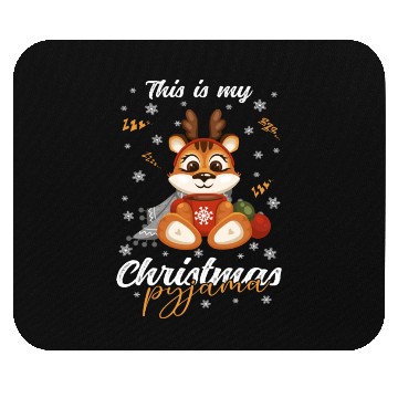 Discover Winter Christmas Pyjama Tiger Mouse Pads