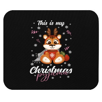 Discover Winter Christmas Pyjama Tiger Mouse Pads