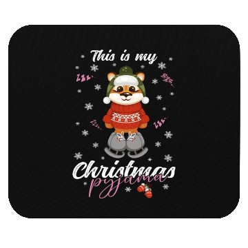 Discover Winter Christmas Pyjama Tiger Mouse Pads