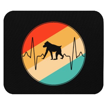 Discover monkey retro heartbeat Mouse Pads
