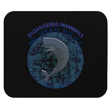 Discover Mammals Endangered Big Sperm Whale Mouse Pads