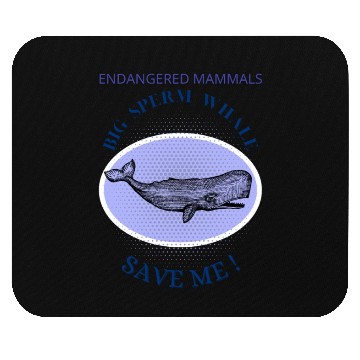 Discover Mammals Endangered Big Sperm Whale Mouse Pads