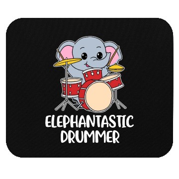 Discover Elephant Drummer Funny Elephant Gift Mouse Pads