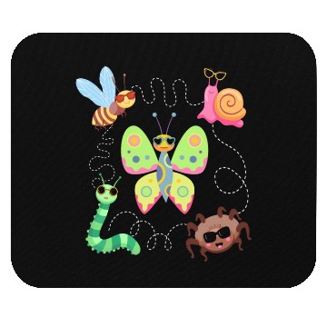 Discover Cool Insects Sunglasses Bug Lover Mouse Pads