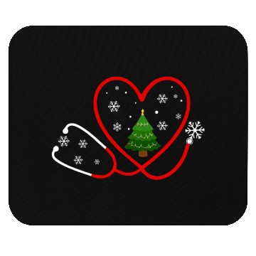 Discover Nurse Heartbeat Christmas Tree Mouse Pads