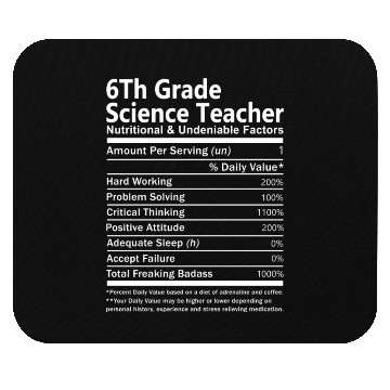 Discover 6Th Grade Science Teacher Mouse Pads - Nutritional An