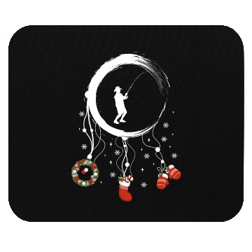 Discover Winter dreamcatcher Christmas Fishing Mouse Pads