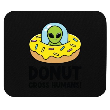 Discover Space Area 51 Donut UFO Cute Alien Head Mouse Pads