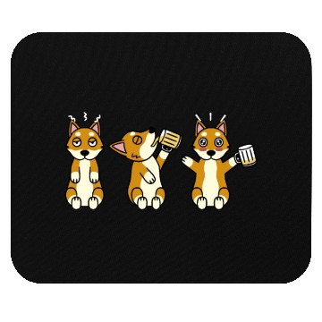 Discover Shiba Inu Beer Lover Mouse Pads