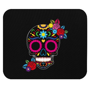 Discover Day of The Dead Colorful Sugar Skull Mouse Pads