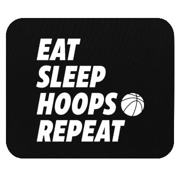 Discover Eat Sleep Hoops Repeat Basketball Mouse Pads