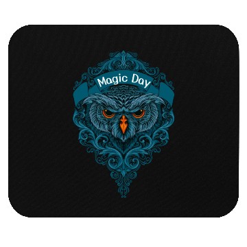 Discover Dark Magicial Owl Head Ornament Magic Day Mouse Pads