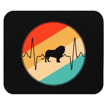 Discover lion retro heartbeat Mouse Pads