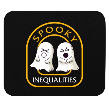 Discover Halloween Math Teacher Mouse Pads, Spooky Inequalities