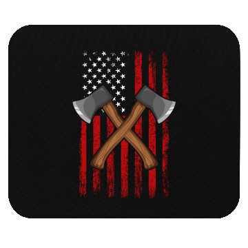 Discover Axe Throwing american flag Hatchet Axe Throwing Mouse Pads