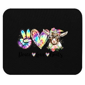 Discover Tie Dye Peace Love Goats Farm Girl Goat Lover Mouse Pads