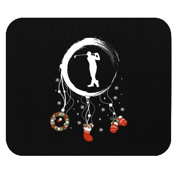 Discover Winter dreamcatcher Christmas Golfer Mouse Pads