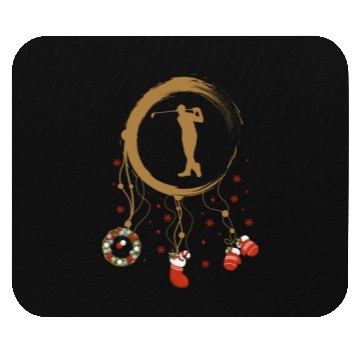 Discover Winter dreamcatcher Christmas Golfer Mouse Pads