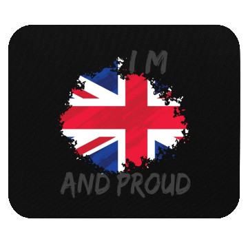 Discover I m British and proud -nation pride flag Mouse Pads