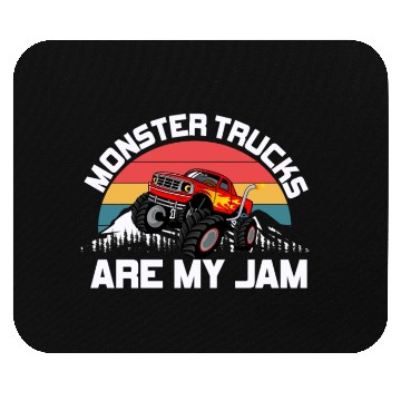 Discover Monster Trucks Are My Jam Vintage Retro Mouse Pads