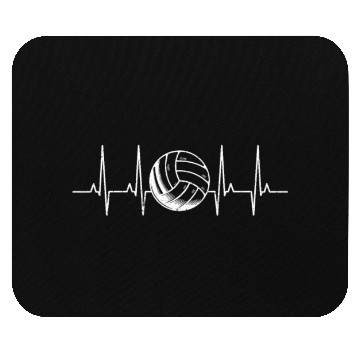 Discover Volleyball Heartbeat Mouse Pads