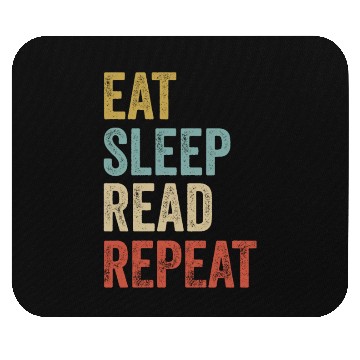 Discover Eat Sleep Read Repeat Book Reader Mouse Pads