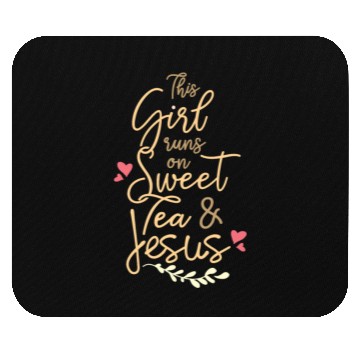 Discover This Girl And Sweet Tea Mouse Pads