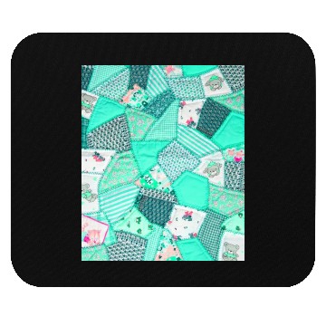 Discover Green Baby Patchwork Sarilmak Pattern Teddy Bear Mouse Pads