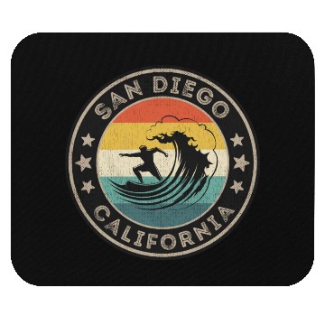 Discover San Diego California Surfing Mouse Pads San Diego