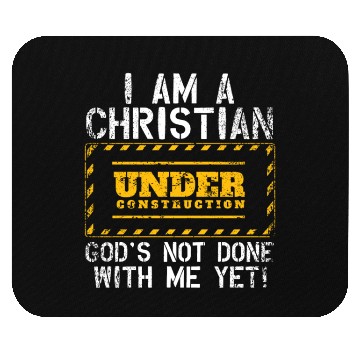 Discover Funny Christian Under Construction Gift Catholic Mouse Pads