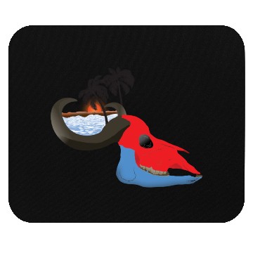 Discover buffalo skull colorful Mouse Pads