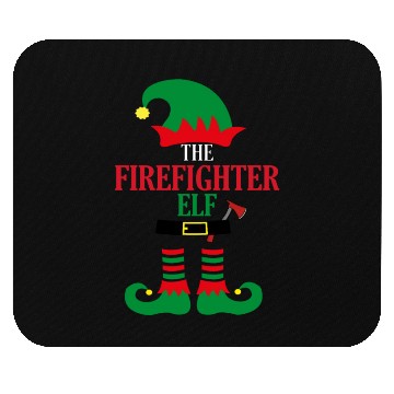 Discover the firefighter elf with axe Mouse Pads