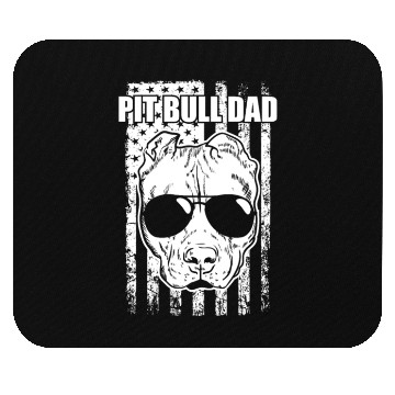 Discover Pit Bull Dad Dog with cool Glasses Pet Mouse Pads