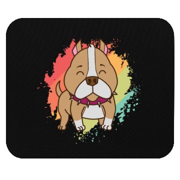 Discover Pit Bull Comic Drawing Dog Pet Mouse Pads